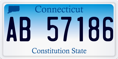 CT license plate AB57186