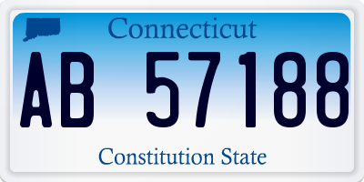 CT license plate AB57188