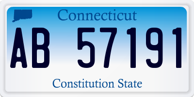 CT license plate AB57191