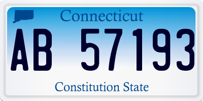 CT license plate AB57193