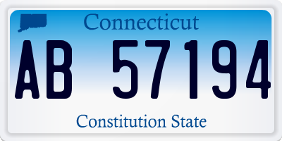 CT license plate AB57194