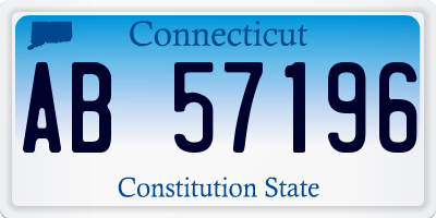 CT license plate AB57196