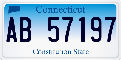 CT license plate AB57197