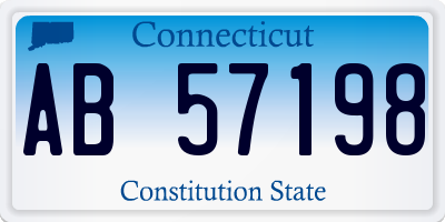 CT license plate AB57198