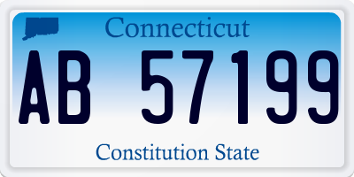 CT license plate AB57199