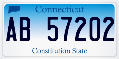 CT license plate AB57202