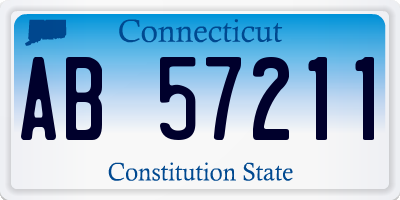 CT license plate AB57211