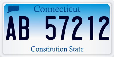 CT license plate AB57212