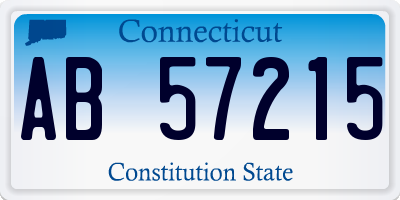 CT license plate AB57215