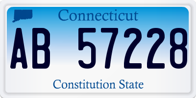 CT license plate AB57228