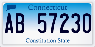 CT license plate AB57230