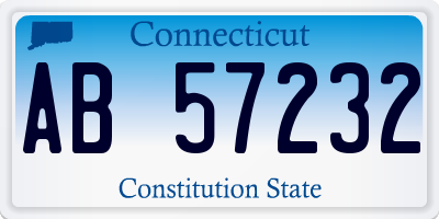 CT license plate AB57232