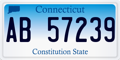 CT license plate AB57239