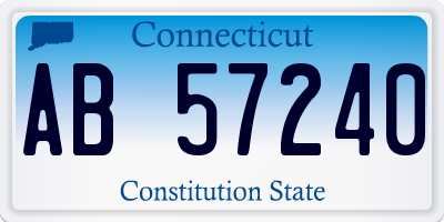 CT license plate AB57240