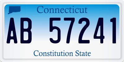 CT license plate AB57241