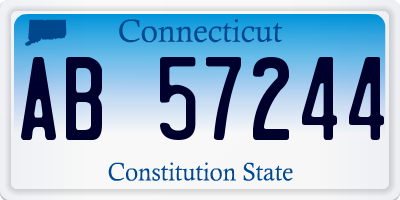 CT license plate AB57244