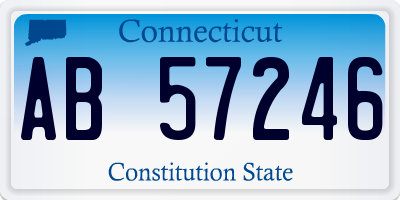 CT license plate AB57246