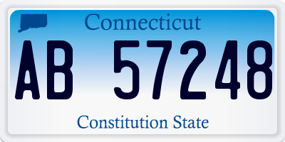 CT license plate AB57248