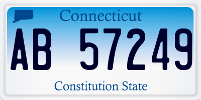 CT license plate AB57249