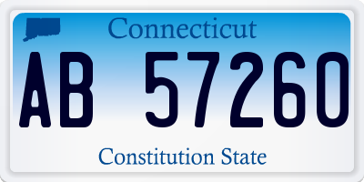 CT license plate AB57260