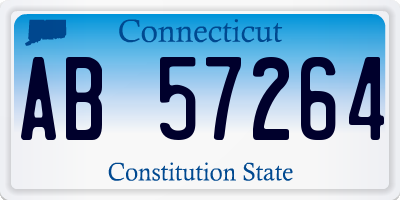 CT license plate AB57264