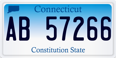 CT license plate AB57266