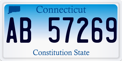 CT license plate AB57269