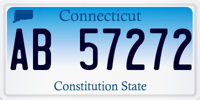 CT license plate AB57272