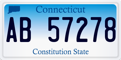 CT license plate AB57278