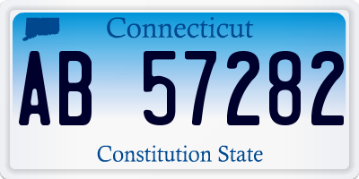 CT license plate AB57282