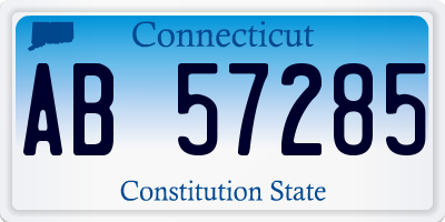 CT license plate AB57285