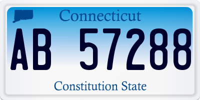 CT license plate AB57288