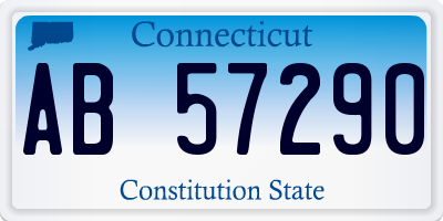 CT license plate AB57290