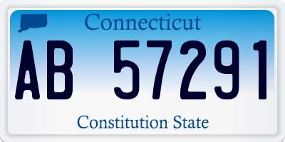 CT license plate AB57291