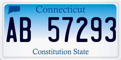 CT license plate AB57293