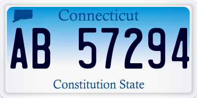 CT license plate AB57294