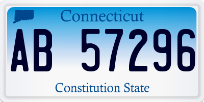 CT license plate AB57296