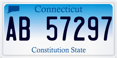 CT license plate AB57297