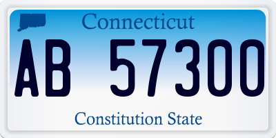 CT license plate AB57300