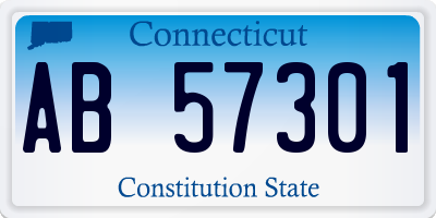 CT license plate AB57301