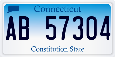 CT license plate AB57304