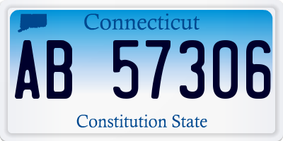 CT license plate AB57306