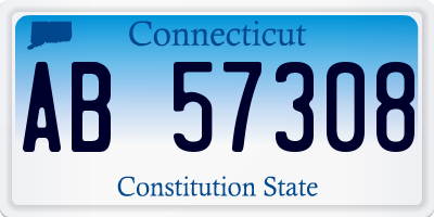 CT license plate AB57308