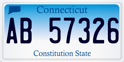 CT license plate AB57326