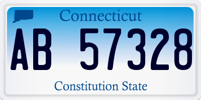 CT license plate AB57328
