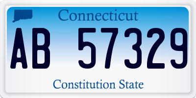 CT license plate AB57329