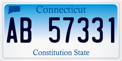 CT license plate AB57331