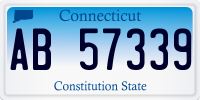 CT license plate AB57339