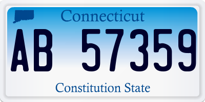 CT license plate AB57359