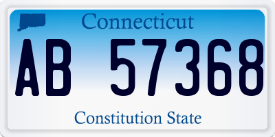 CT license plate AB57368